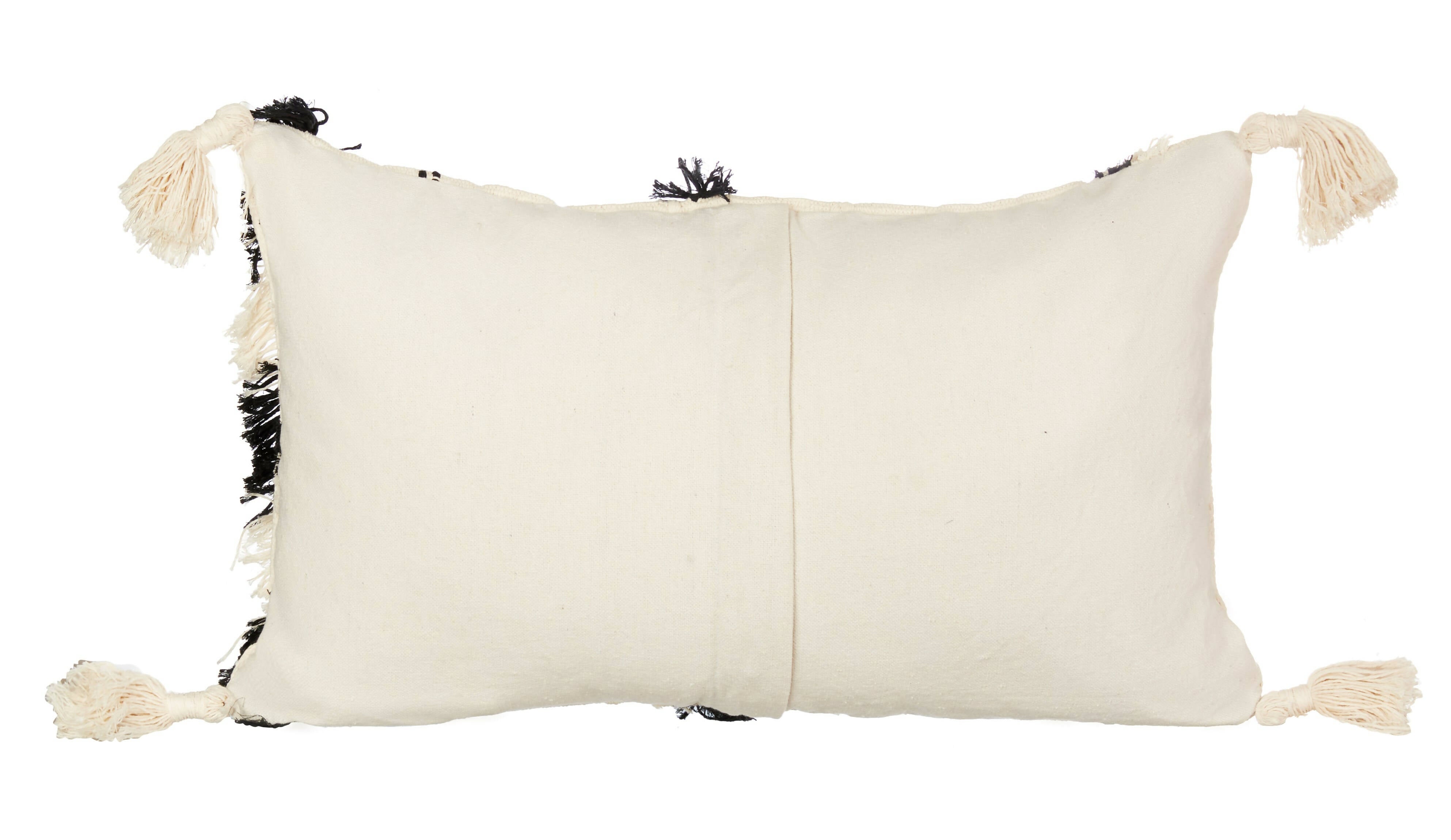 Black and White Tufted Cushion